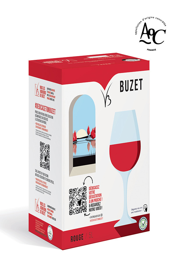 vin rouge AOC Buzet format 5L dédicace