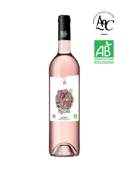 Rozet vin rosé sec labellisé bio AOC Buzet millésime 2021 bouteille 75cl