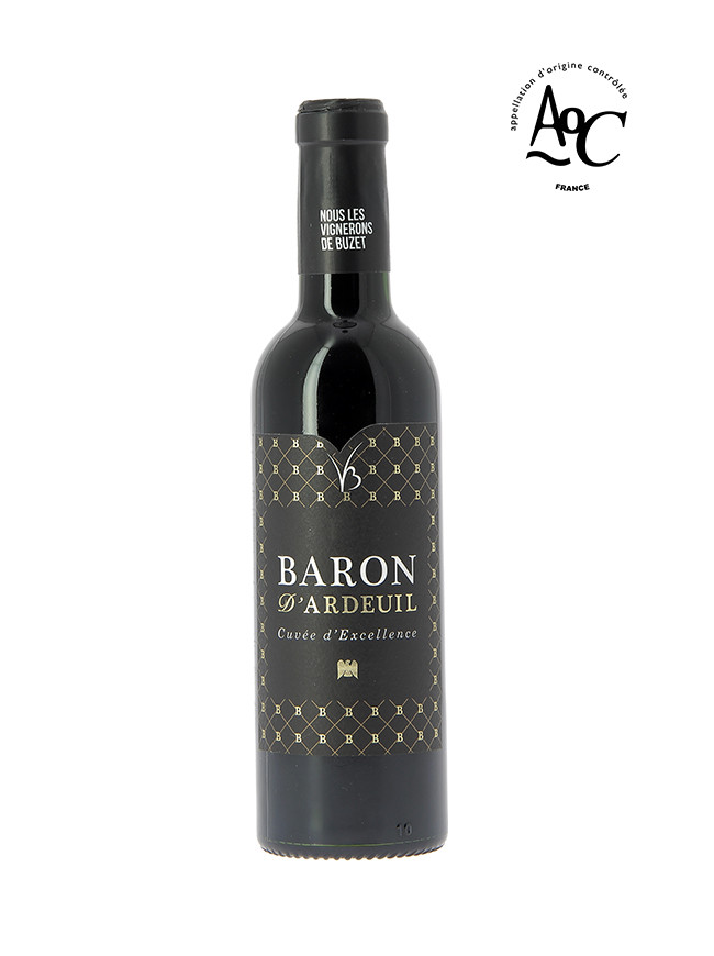 demi bouteille, Baron d'Ardeuil vin rouge AOC Buzet 37,5 cl 2015