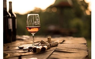 verre de vin rosé Les Vignerons de Buzet